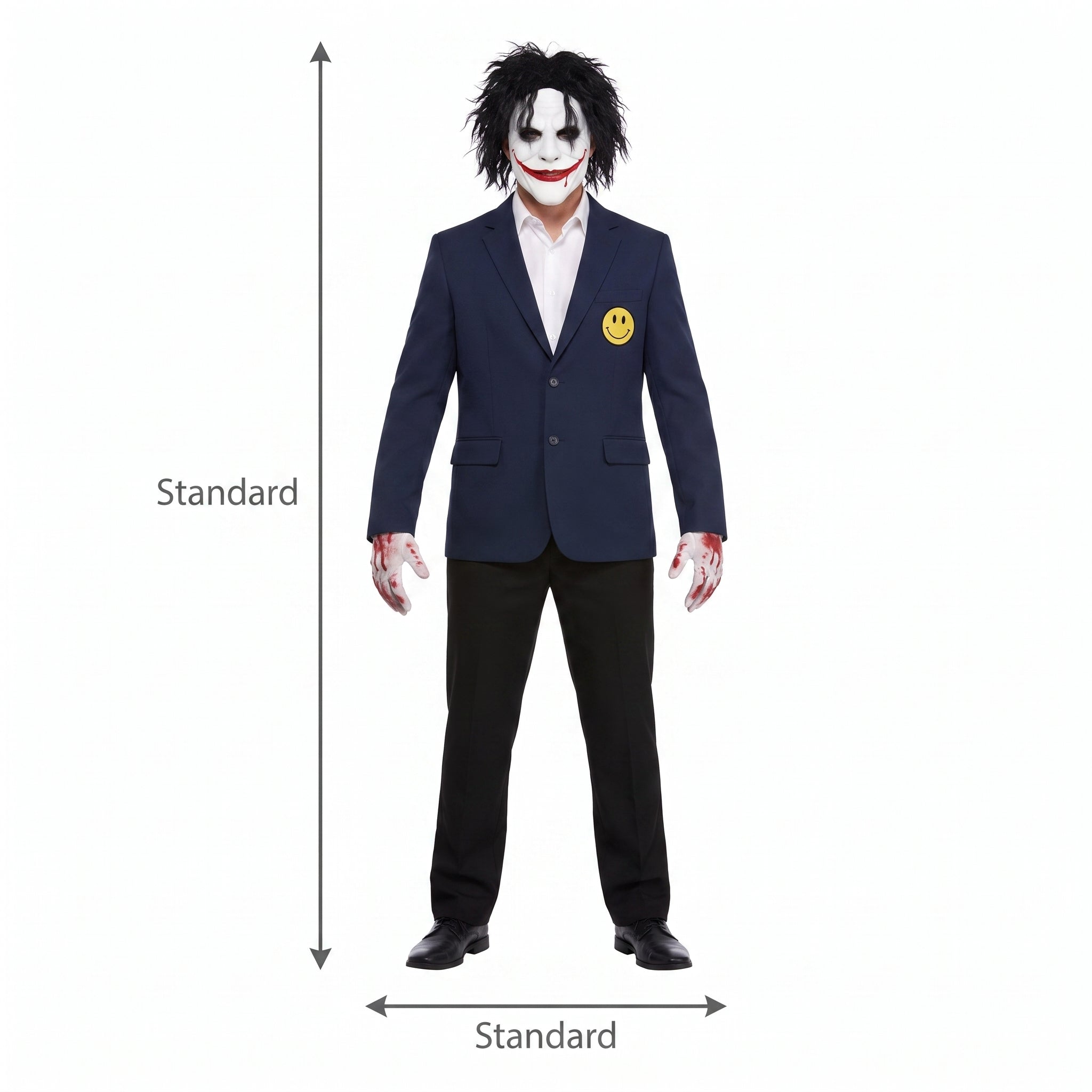 Men's Creepy Painter Costume with Jacket, Gloves, and Mask - Halloween Special - Adult One Size