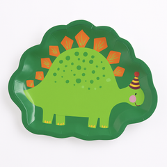 Dino-Mite Stegosaurus Shaped Paper Plates, 7", 8 Count