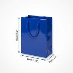 Glossy Royal Blue Medium Gift Bag