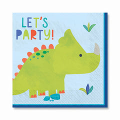 Dino Party Luncheon Napkins - 6.5 In. x 6.5 In. - 16ct