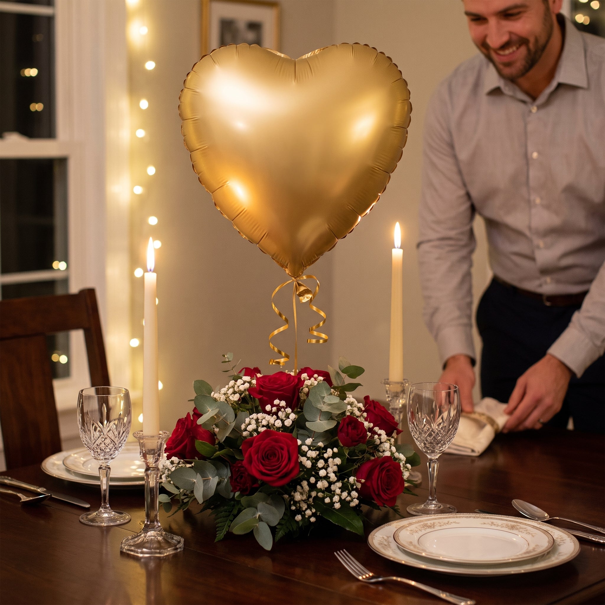 Gold Satin Luxe Heart-Shaped Latex Balloons, 12-Inch, 6-Pack