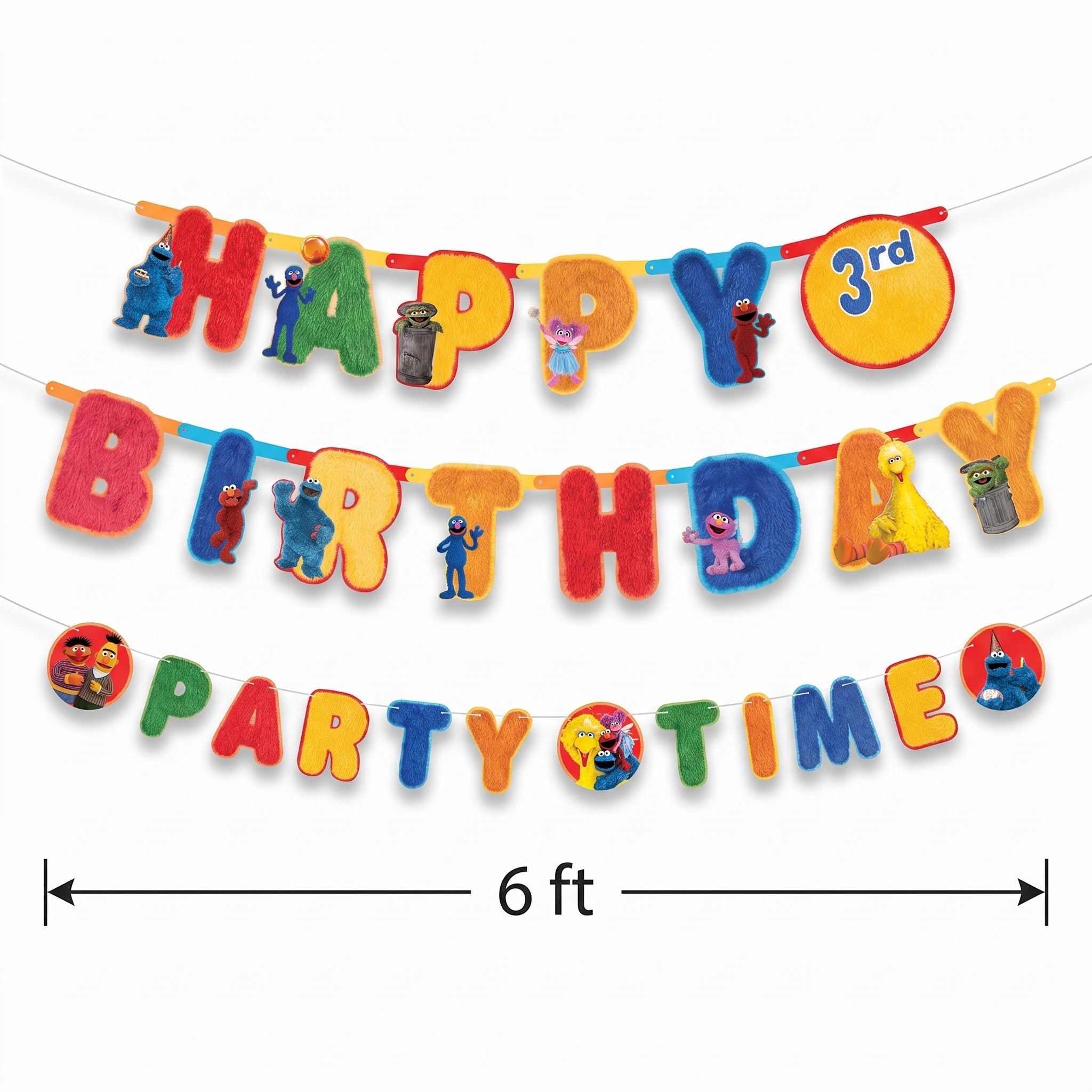 Sesame Street Jumbo Letter Banner Kit for Kids' Birthday Parties