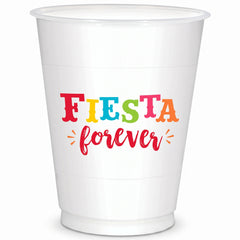 Fiesta Forever Plastic Cups, 16oz, 25 Pack