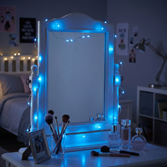 Blue LED Fairy String Lights - 5.5-ft, Battery Operated