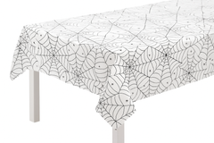 Spider Web Night Clear Plastic Table Cover for Halloween