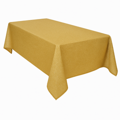 Elegant Metallic Gold Fabric Table Cover - 60x84 Inch