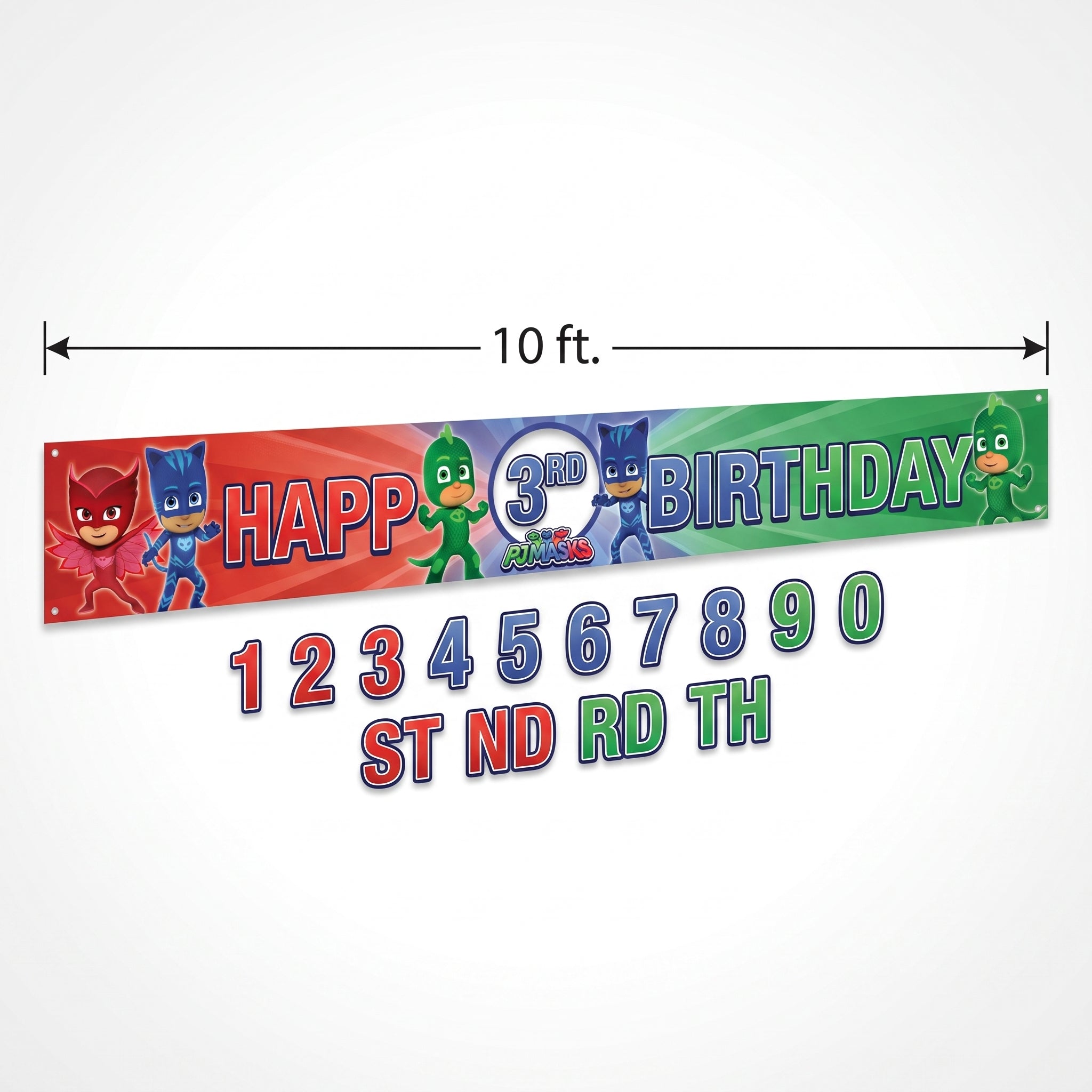 PJ Masks Customizable "Happy Birthday" Jumbo Banner