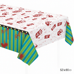 Creepy Carnival Blacklight Halloween Table Cover