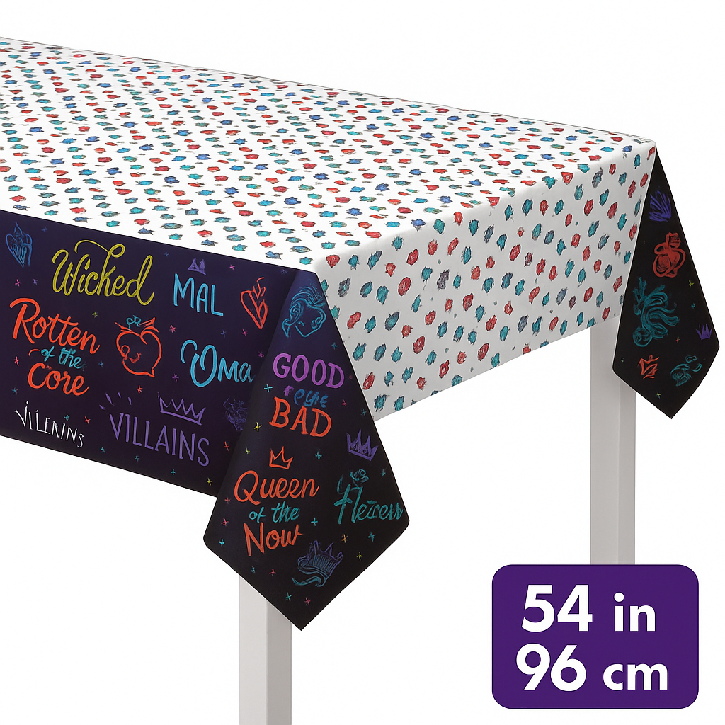 Disney Descendants 4 Plastic Table Cover for Kids' Birthday Party