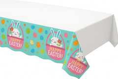 Funny Bunny Easter Plastic Tablecover