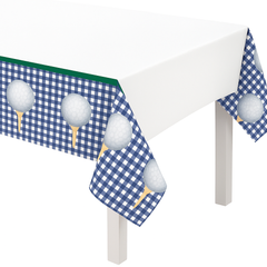 Golf Themed Plastic Table Cover, 54" x 108"