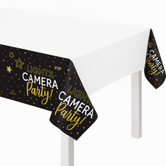 Awards Night "Lights Camera Party" Plastic Table Cover