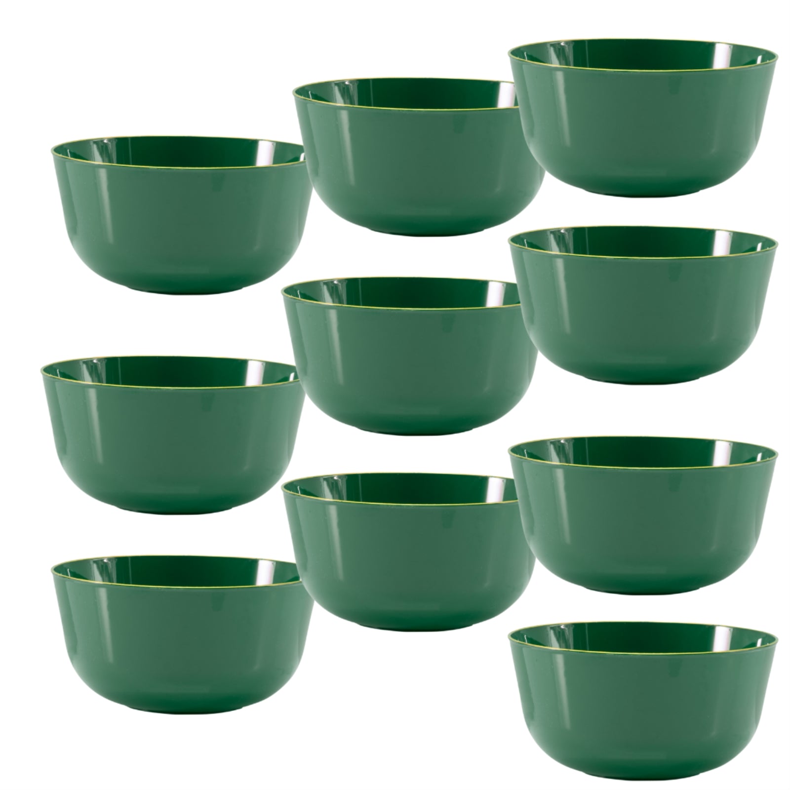 Trend Glass Look Gold Plastic Bowls | 10 Count