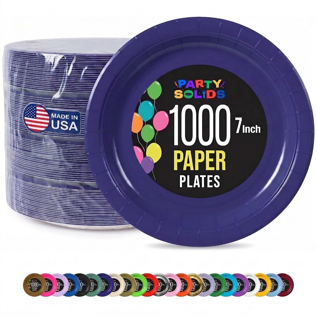 7 in. Navy Paper Plates | Case of 1000