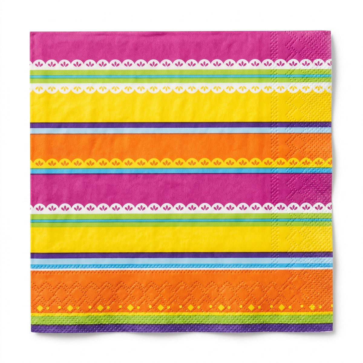 Vibrant Fiesta Beverage Napkins - 5 In. X 5 In.