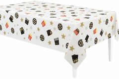 Hollywood Popcorn Plastic Table Cover - 54x102 Inch - 54 in. x 84 in.