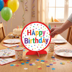 Colorful "Happy Birthday" Table Decoration