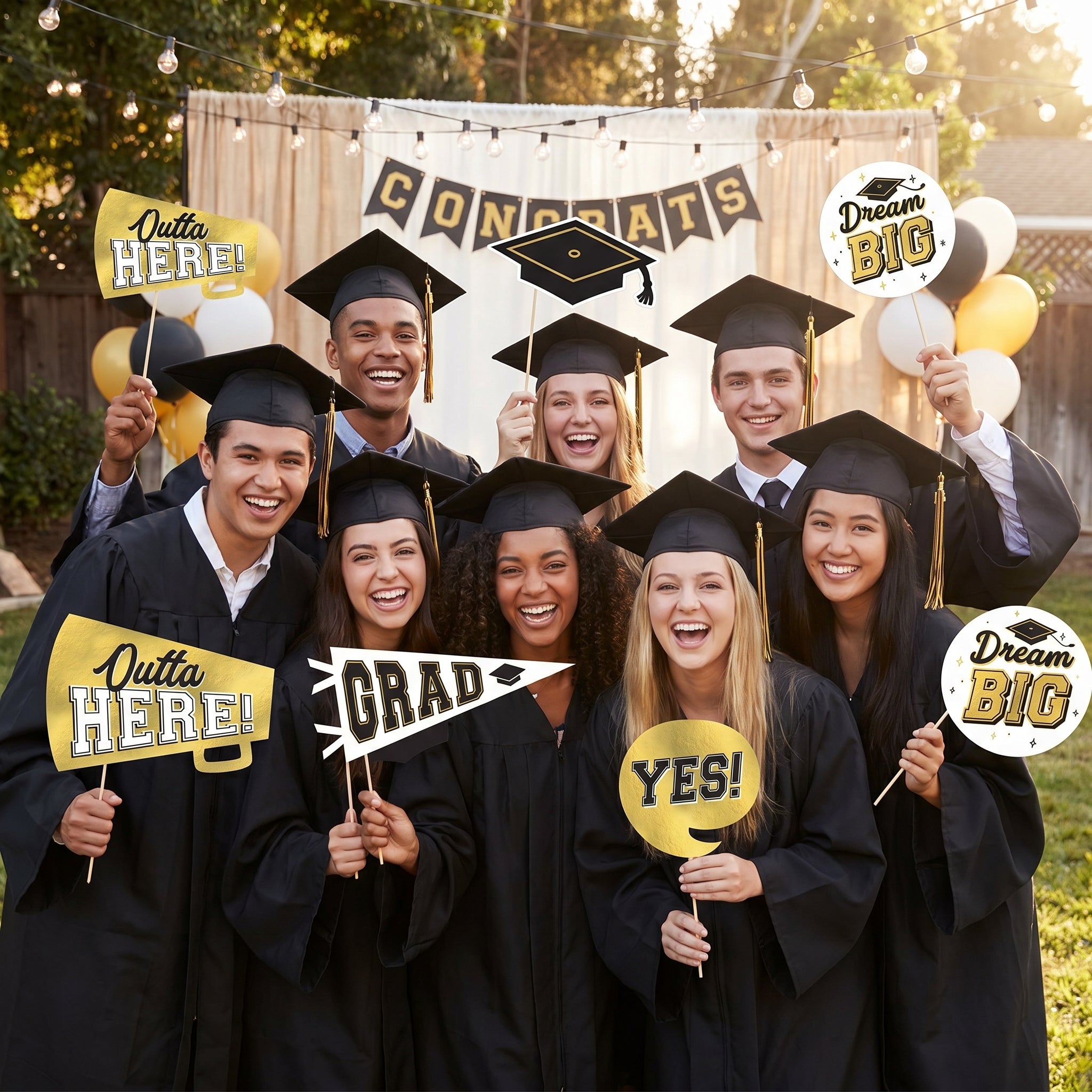 Graduation Celebration Cutout Decorations - Mega Pack (30 Pieces)