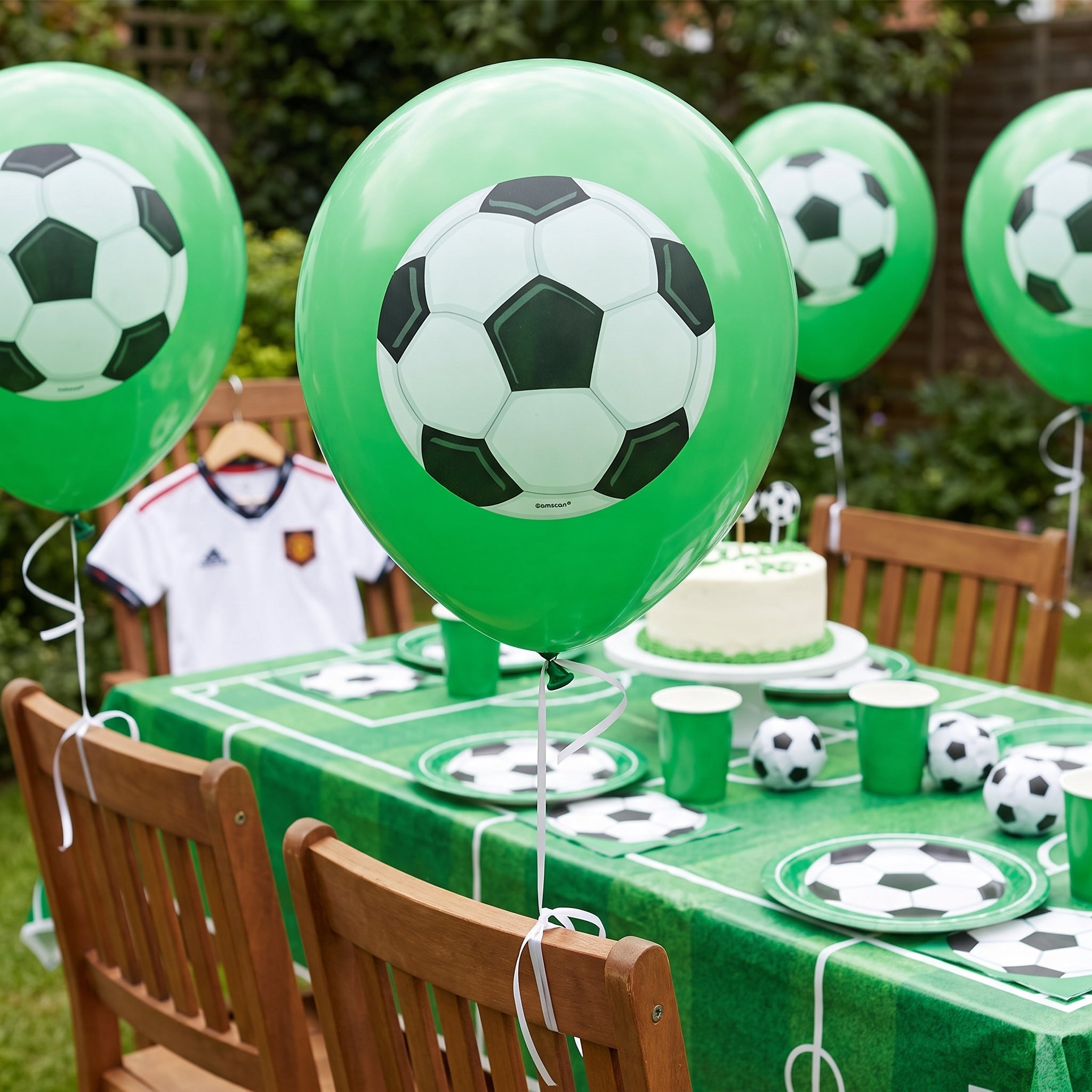 Goal Getter Soccer Balloons - 12" Green Latex, 5-Pack