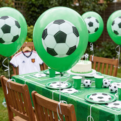 Goal Getter Soccer Balloons - 12" Green Latex, 5-Pack