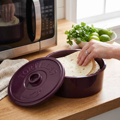 Fiesta Plastic Tortilla Warmer, 8.4-Inch, Microwave and Dishwasher Safe