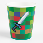 Pixel Party 9 oz Paper Cups - Perfect for Kids' Birthdays