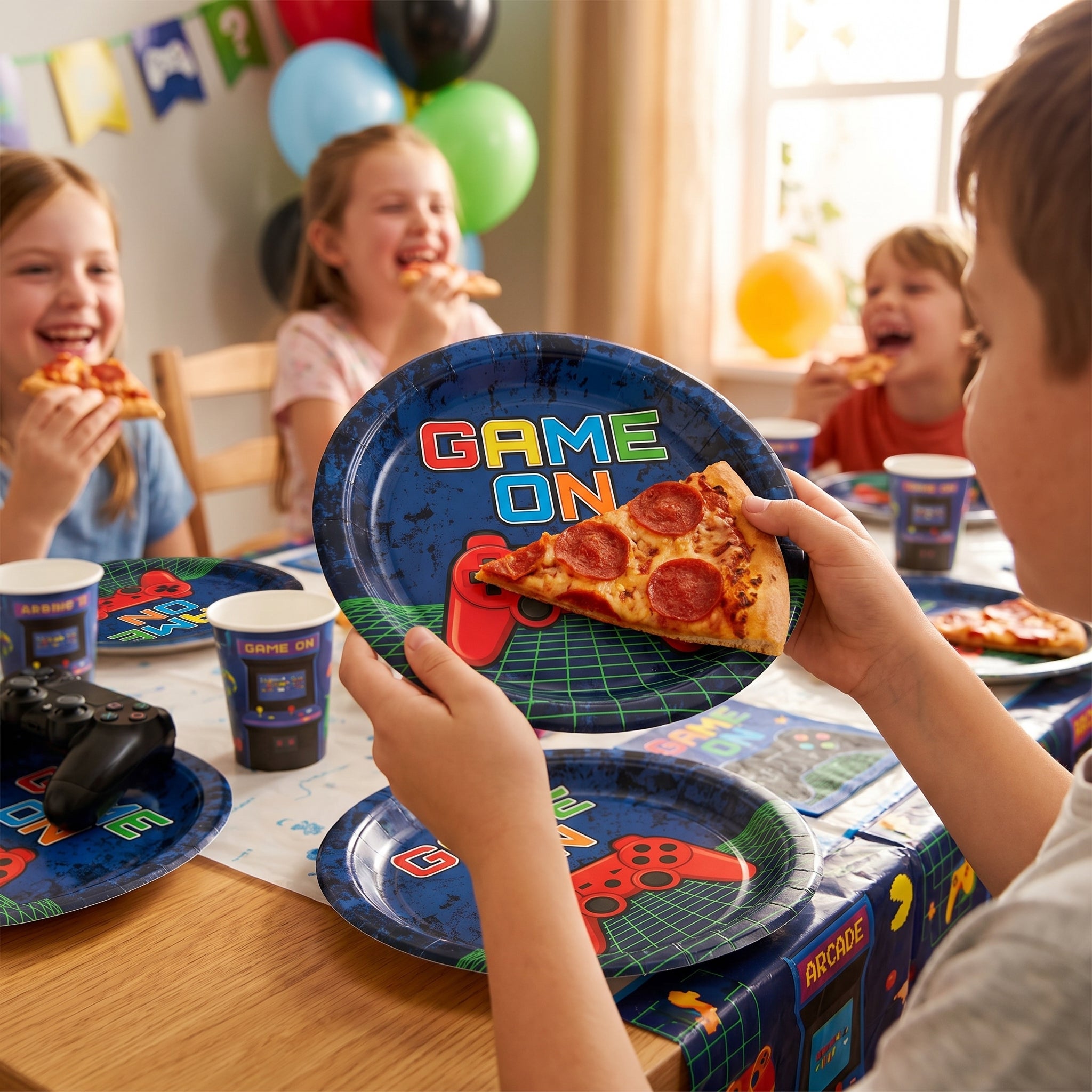 Game On Gamer Birthday Paper Plates 8.5 inch