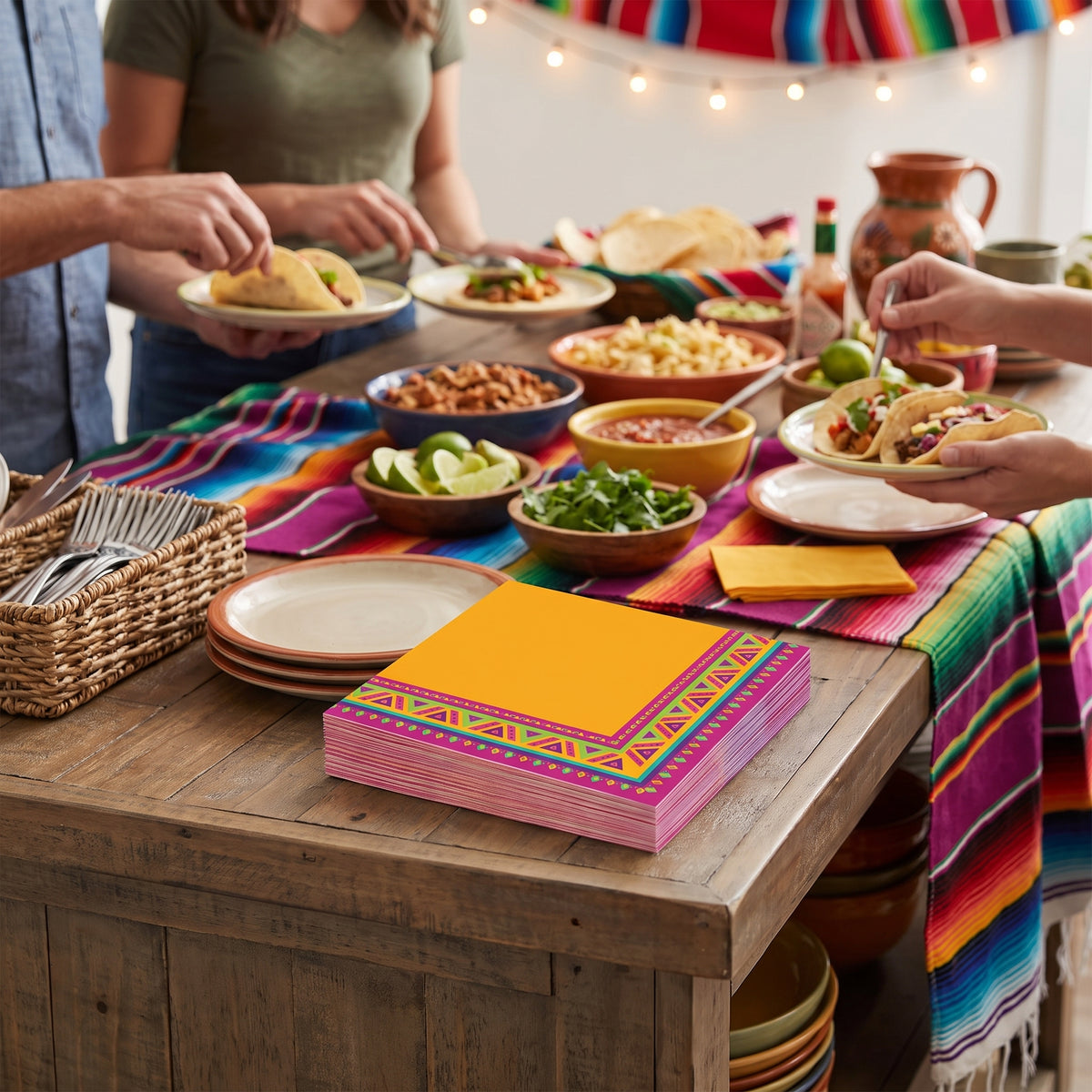 Let's Fiesta Luncheon Napkins - 6.5 In. x 6.5 In.