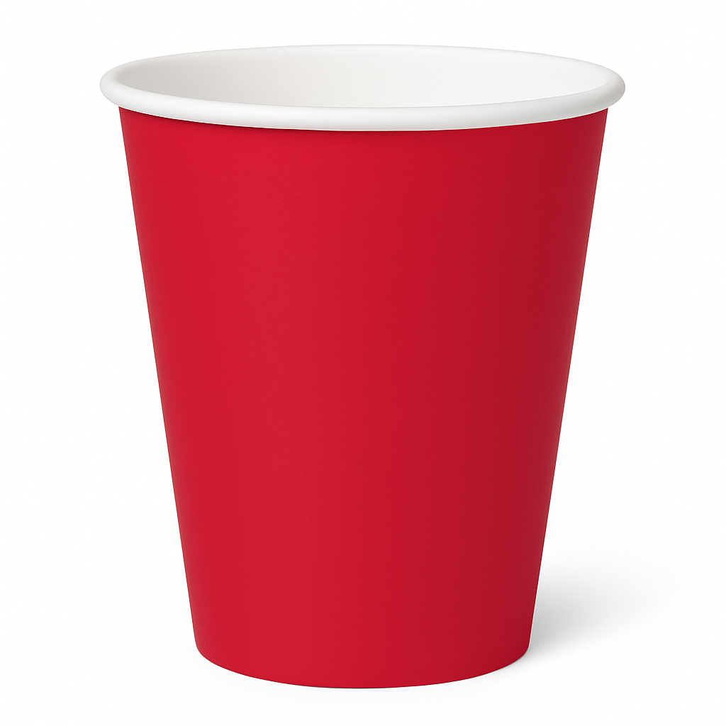 Vibrant Red 9oz Paper Cups - Value Pack