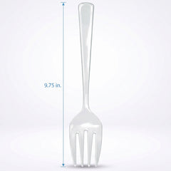 Elegant Clear Plastic Serving Forks - 9.75 In. | 2 Count