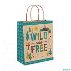 Wilderness Adventure Paper Kraft Loot Bags - 8 Pack for Baby's First Birthday