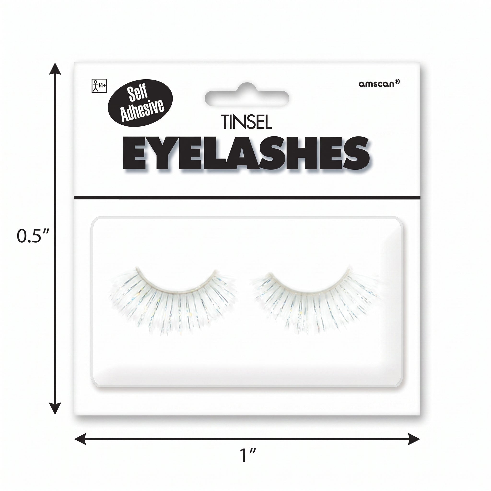 Self-Adhesive White Tinsel False Eyelashes