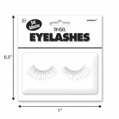 Self-Adhesive White Tinsel False Eyelashes