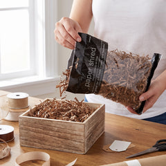 Brown Crinkle Paper Shreds for Gift Wrapping, 2 oz