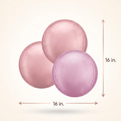 Radiant Rose Gold Orbz Balloon Bunch