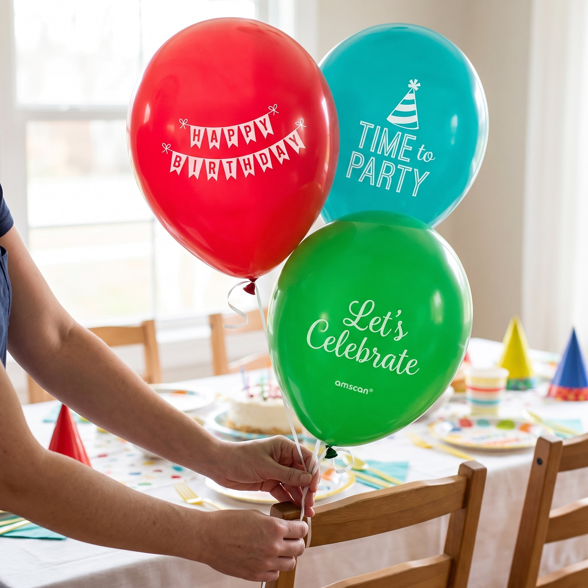 "A Reason to Celebrate" Birthday Latex Balloons, 12-Inch, 15-Pack