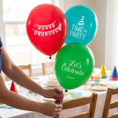 "A Reason to Celebrate" Birthday Latex Balloons, 12-Inch, 15-Pack