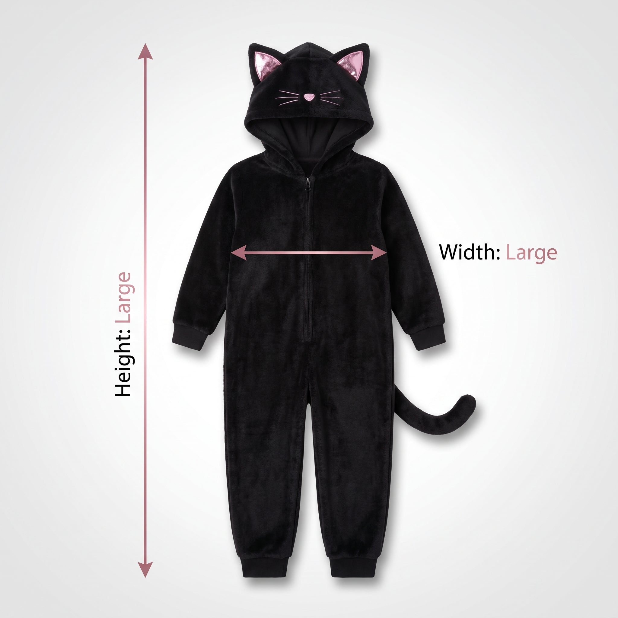 Toddler & Kids' Black Cat Zipster Costume with Hood - Halloween Special - Toddler L