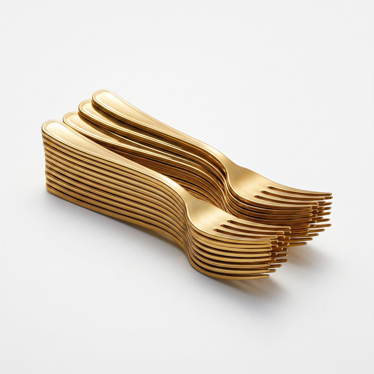 Gold Plastic Forks - 7.5 In. | 20 Count