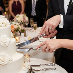 Elegant Electroplated Wedding Cake Server Set