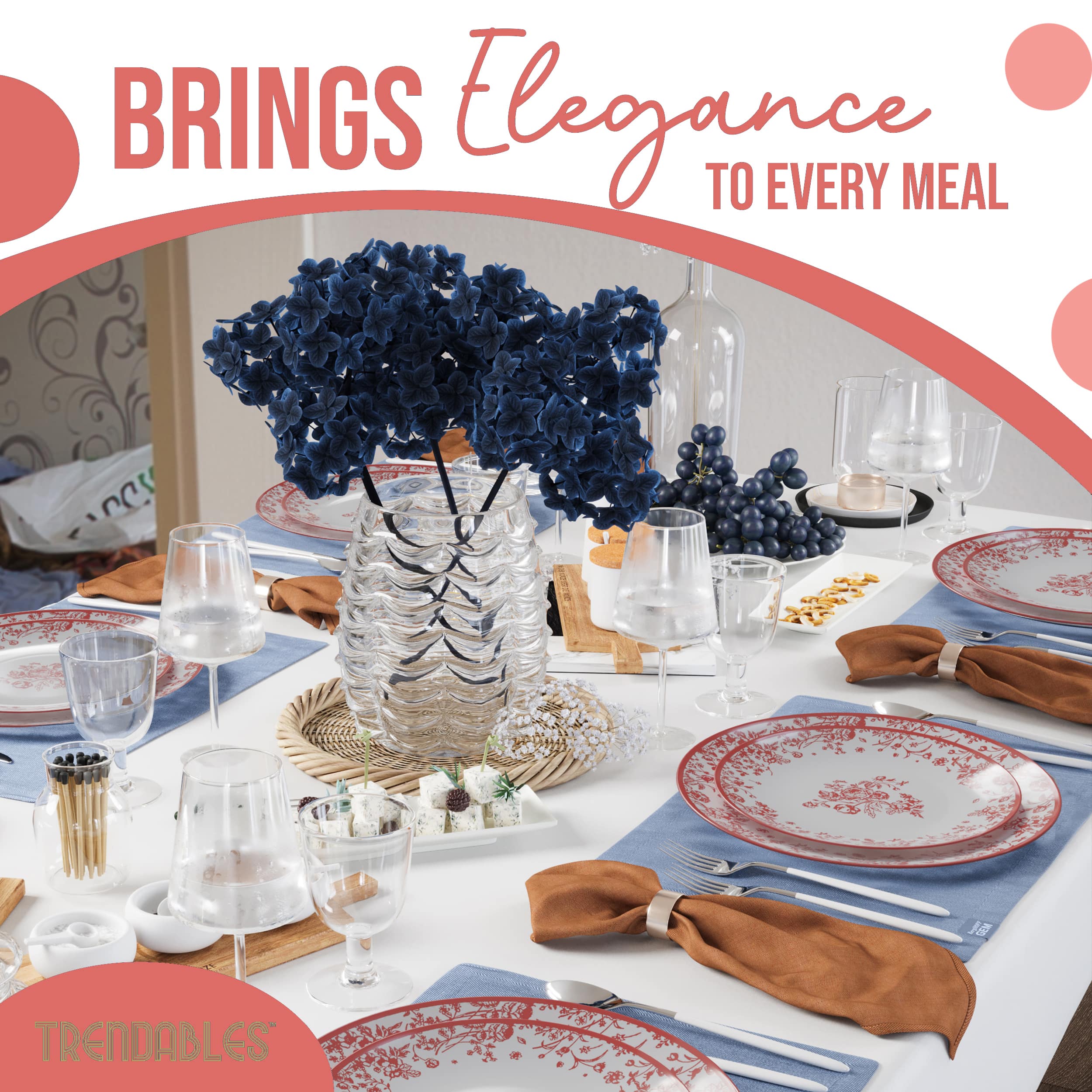 8 In. Toile Plastic Plates | 120 Count