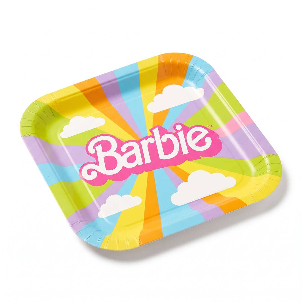 Vintage Barbie 7" Square Paper Plates