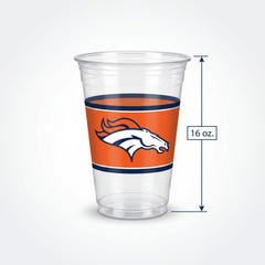 Denver Broncos 16oz Plastic Cups - 25 Pack