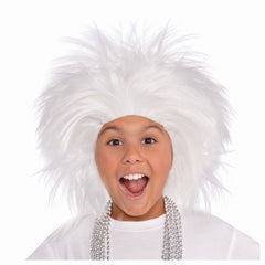 White Crazy Team Spirit Wig - One Size