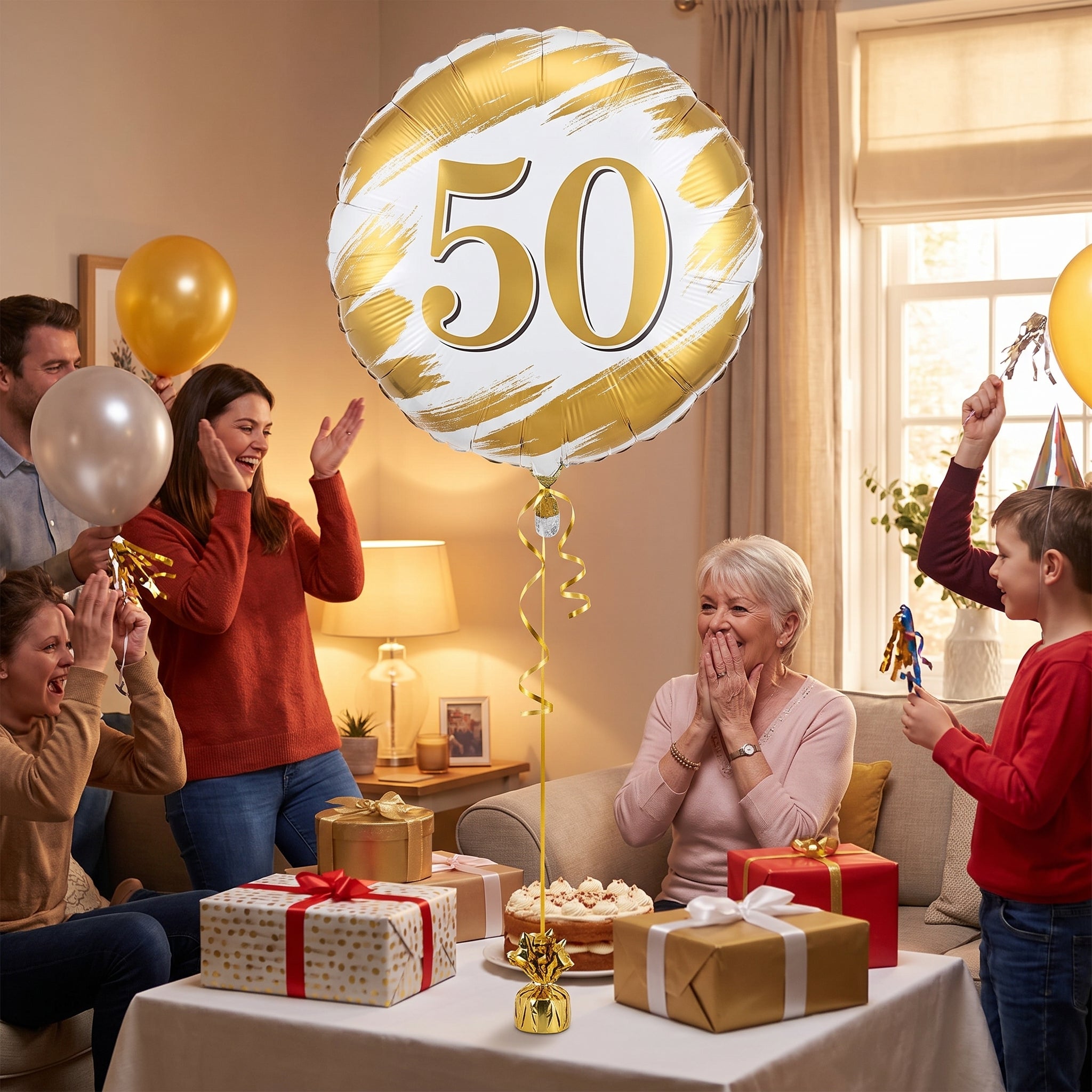 Golden Age 50th Birthday Foil Balloon