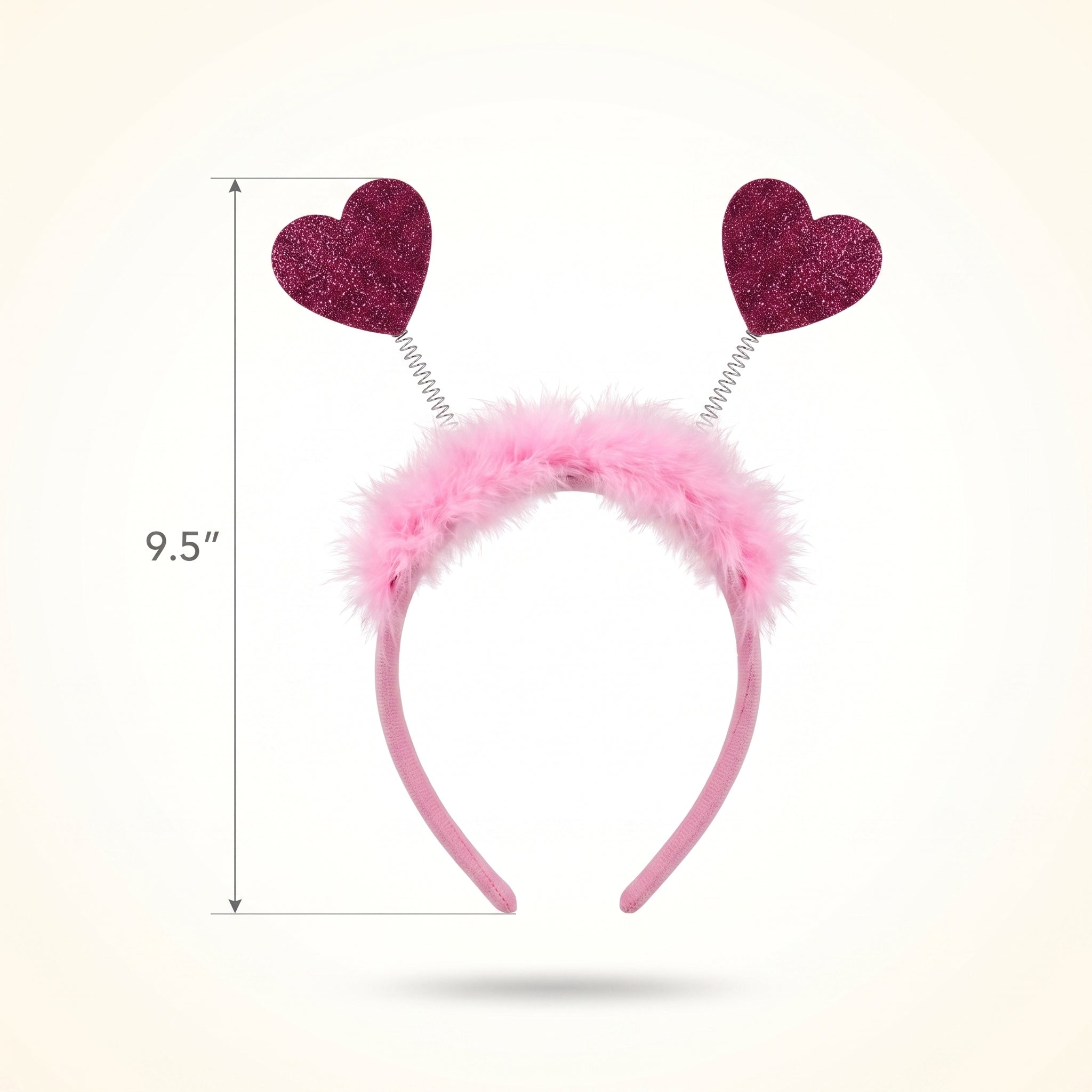 Valentine's Day Pink Heart Head Bopper