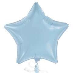 Pastel Blue Star Foil Balloon - 18-Inch