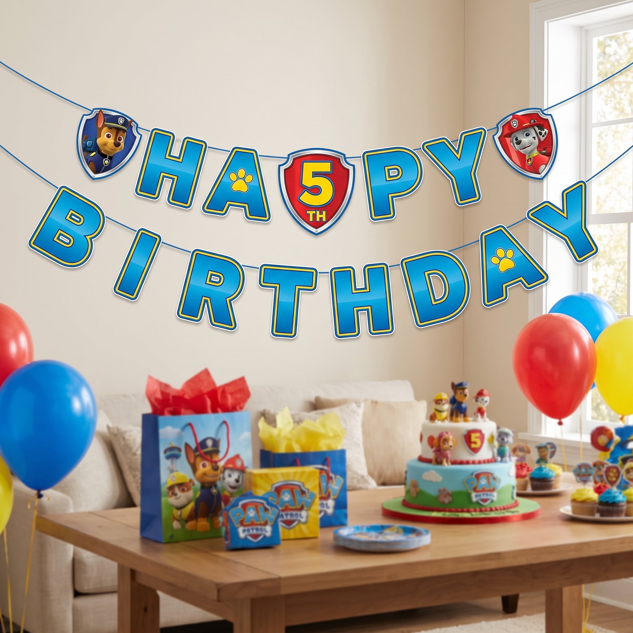 Personalized PAW Patrol Jumbo Birthday Banner