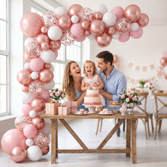 Rose Gold Balloon Garland Kit - Elegant Latex Balloons for Any Celebration