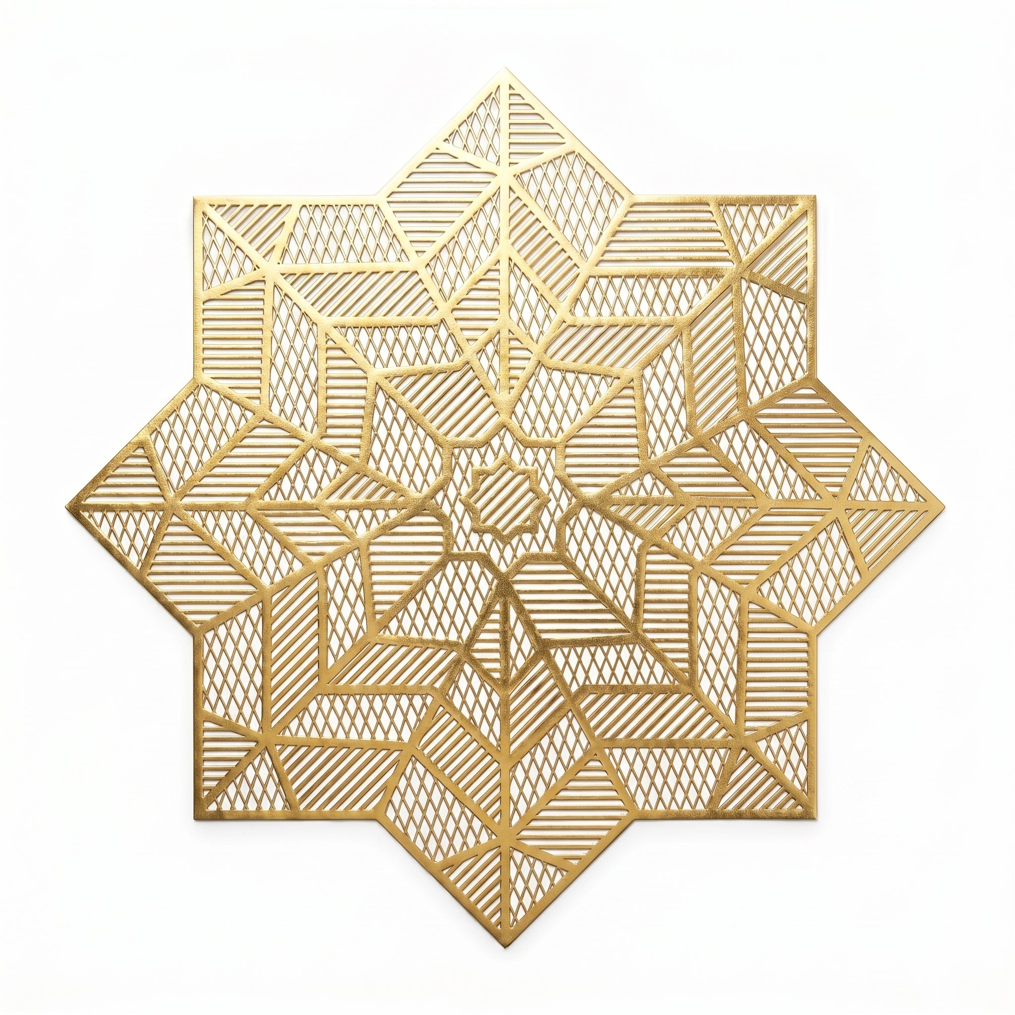 Gold Star Geometric Eid Placemat, 15-Inch